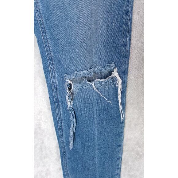 Asos Jeans Juniors Womens Size US 0 UK 24/29 High Rise Mom Blue Remo Denim - Picture 10 of 14